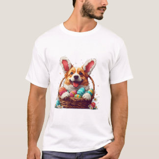 Corgi Bunny Ears Paasdag T-shirt
