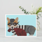 Corgi Burglar Invitation (Debout devant)