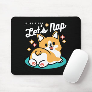 Corgi Butt en Nap Vibes - Schattigee slapende hond Muismat