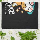 Corgi Butt en Nap Vibes - Schattigee slapende hond Theedoek (Gevouwen)