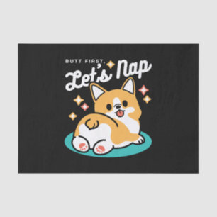 Corgi Butt en Nap Vibes - Schattigee slapende hond Tissuepapier
