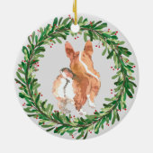 Corgi Butt Holiday Kerstmis Keramisch Ornament (Achterkant)