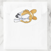 Corgi Butt Ovale Sticker (Tas)