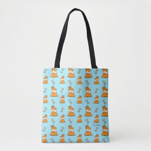 Corgi Butt Premium Canvas tas (Voorkant)
