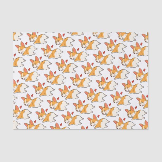 Corgi Butts Tissuepapier (Voorkant)