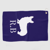 Corgi Cadeau Ideeën Blauwe Marine Golfhanddoek (Horizontaal)