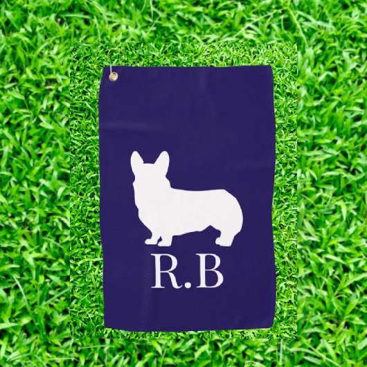 Corgi Cadeau Ideeën Blauwe Marine Golfhanddoek