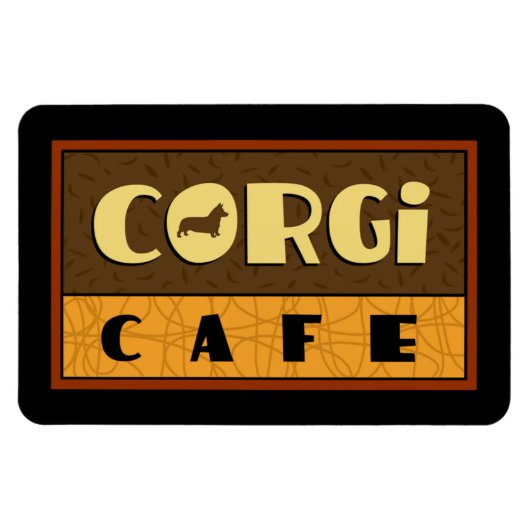 Corgi Café Magneet (Horizontaal)