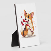 Corgi Candy Cane Joy Fotoplaat (Zijkant)