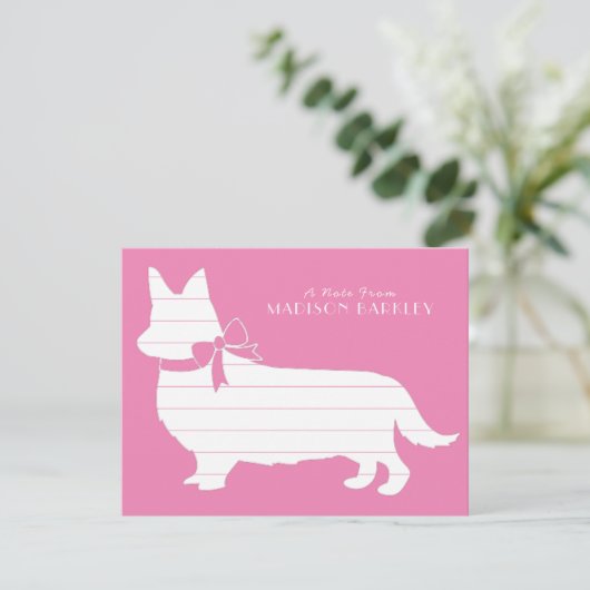 Corgi Chien Chien Pembroke Carte de remerciements  (Debout devant)