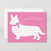 Corgi Chien Chien Pembroke Carte de remerciements (Devant / Derrière)