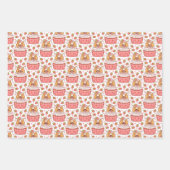 Corgi Chien Cupcake Enveloppement Papier Ensemble  (Devant)