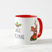 Corgi Chien de Noël Mug (Devant droit)