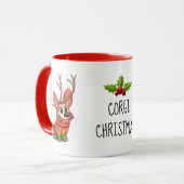 Corgi Chien de Noël Mug (Devant gauche)