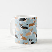Corgi Chien Paws et os Café Mug (Devant gauche)