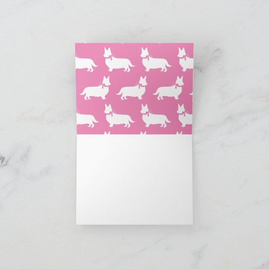 Corgi Chien Pembroke Welsh Note Card (Intérieur)