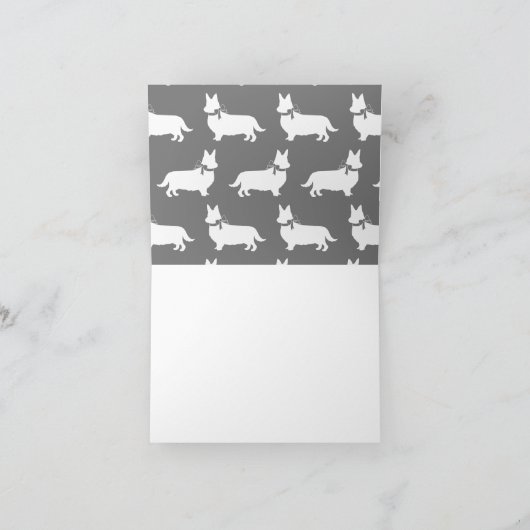 Corgi Chien Pembroke Welsh Note Card (Intérieur)