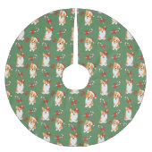 Corgi Christmas Candy Cane Pattern Kerstboom Rok (Voorkant)
