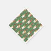 Corgi Christmas Candy Cane Pattern Servet (Hoek)