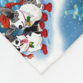 CORGI CHRISTMAS FLEECE DEKEN (Hoek)