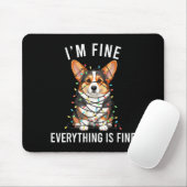 Corgi Christmas I'm Fine Everything Is Fine  Muismat (Met muis)