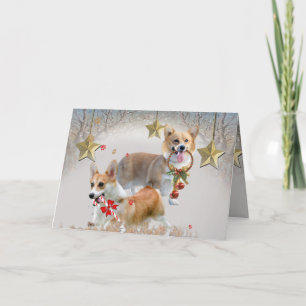 Corgi Christmas Joy Feestdagen Kaart
