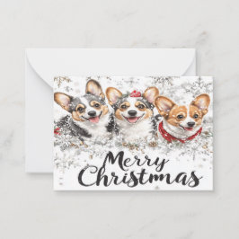 Corgi Christmas Kaarten Notitiekaartje