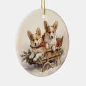  Corgi Christmas Keramisch Ornament (Rechts)