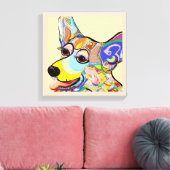 Corgi Close Up Canvas Afdruk (Insitu (Woonkamer))