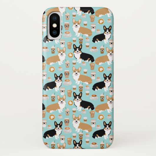 Corgi Coffee iPhone case - Cardigan corgis (Achterkant)