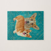 Corgi Collage Abstracte Gemengde Media Legpuzzel (Horizontaal)