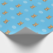 Corgi Corgis hondenpuppy doggy happy Pembroke Wels Cadeaupapier (Hoek)