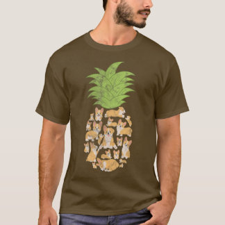 Corgi Corgis Pineapple Hondenliefhebber Verhard T-shirt