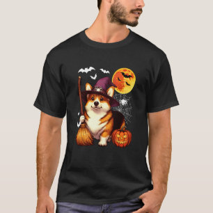 Corgi Cosplay Heks Halloween Vet Kostuum Eigenaar T-shirt