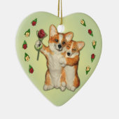 "Corgi Couple" Corgi Ornament (Rechts)