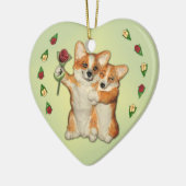 "Corgi Couple" Corgi Ornament (Links)