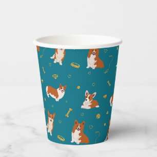 Corgi Cute Pattern Papieren Bekers