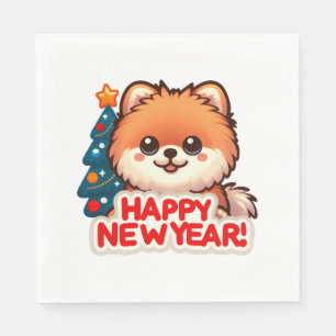 Corgi Cutie Puppy Wensen voor een gelukkige 2024 C Servet