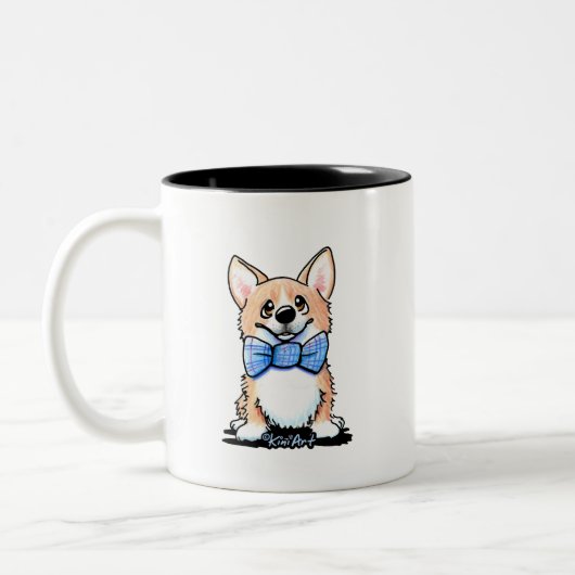 Corgi Cutie Two-Tone Coffee Mok (Links)
