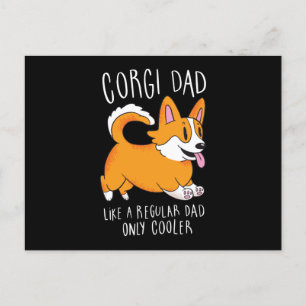 Corgi dad briefkaart