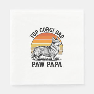 Corgi Dad T-shirt Vintage Sunset Dog Papa Cadeau_1 Servet