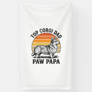 Corgi Dad T-shirt Vintage Sunset Dog Papa Cadeau_1 Spandoek