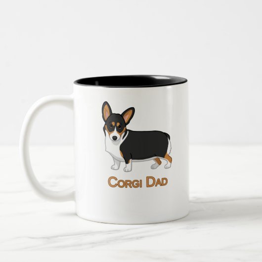 Corgi Dad Tweekleurige Koffiemok (Links)