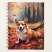 Corgi dans les feuilles d'automne automne automne  (Devant)
