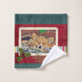 Corgi de Bonnes Fêtes (Gant de toilette)