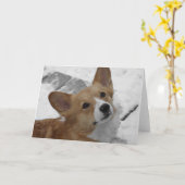 Corgi de Gallois de Pembroke dans la carte de (Fleur jaune)