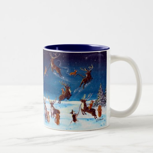 Corgi de leçons de vol et tasse de renne (Droit)