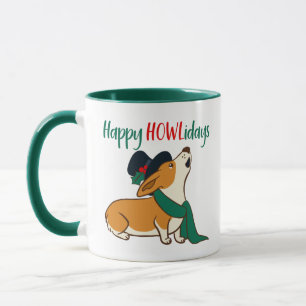 Corgi de Noël chanter de la Mug