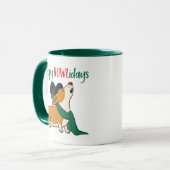 Corgi de Noël chanter de la Mug (Devant gauche)