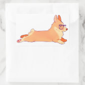 Corgi die sticker neerlegt (Tas)